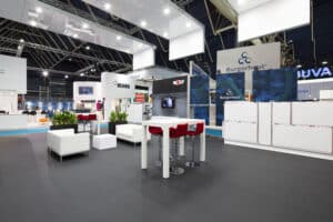 expofloor vloerpanelen zwart mat standbouw